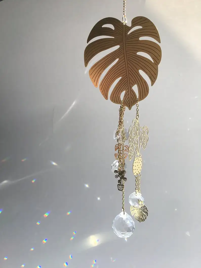 Ловец от солнца Monstera подвеска для растений суккулент призма подвешивания