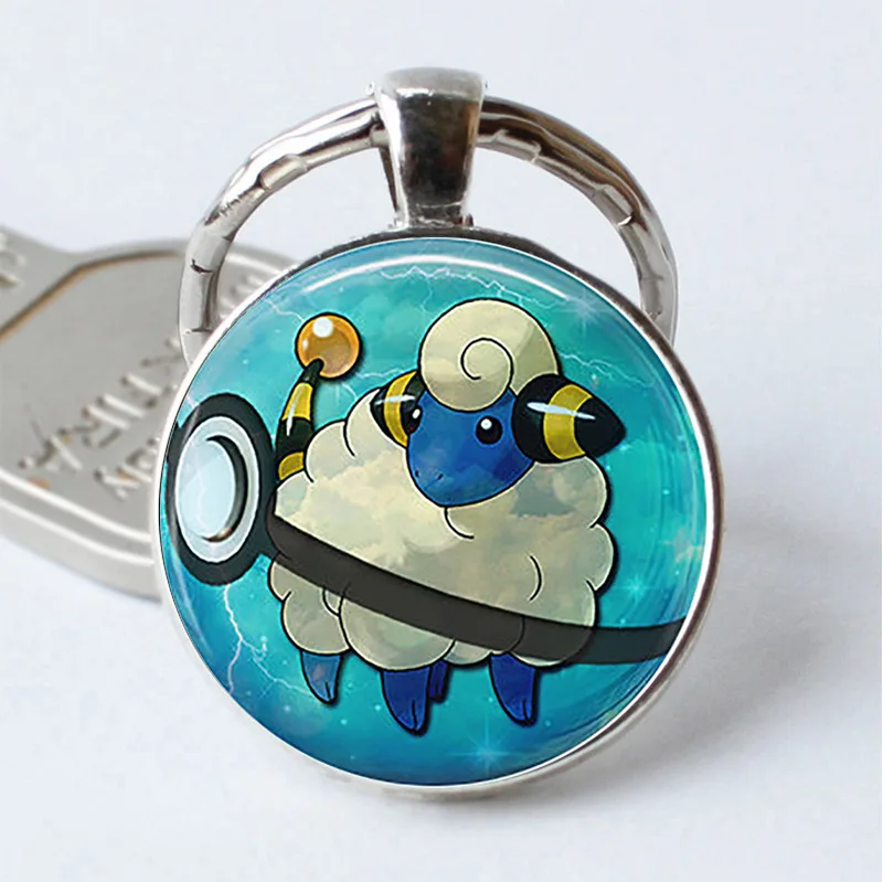 Забавный Kawaii брелок Pocket Pokemon GO Monster аниме стеклянный кабошон для ключей женщин и