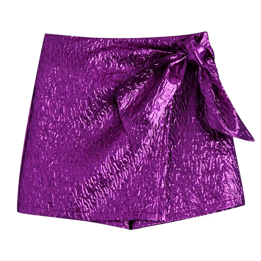 

Женские плиссированные шорты-бермуды с бантом, в английском стиле