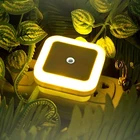 Небольшой Беспроводной Сенсор светодиодный ночной Светильник ЕС США штекер Mini квадратный ночной Светильник s в виде Винни Пуха для детской комнаты, Спальня коридор светодиодные лампы для дома