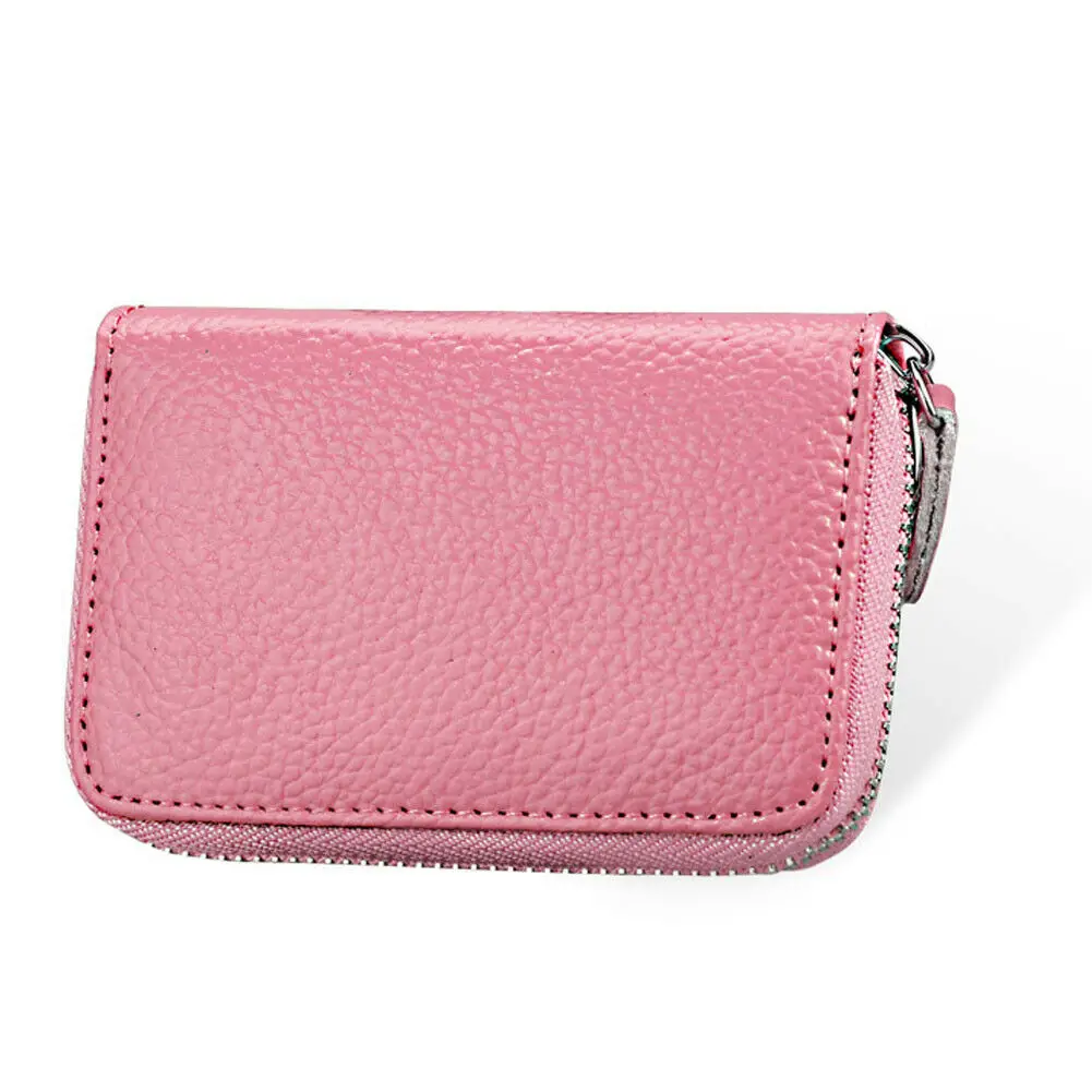 Женский маленький кошелек из натуральной кожи на молнии с отделением для карт