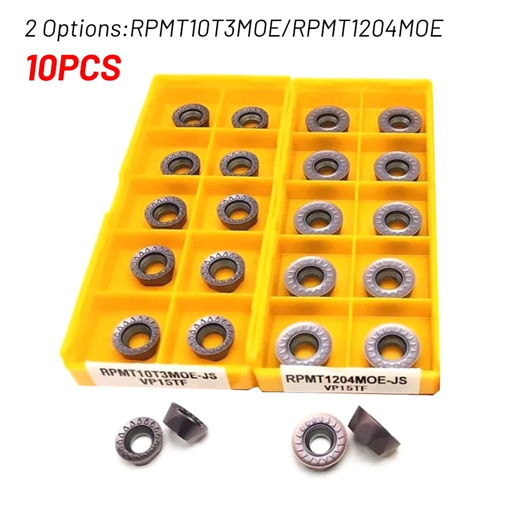 

For Lathe Cutting Tool Inserts Milling RPMT10T3MO Steel Tool 10pcs Carbide