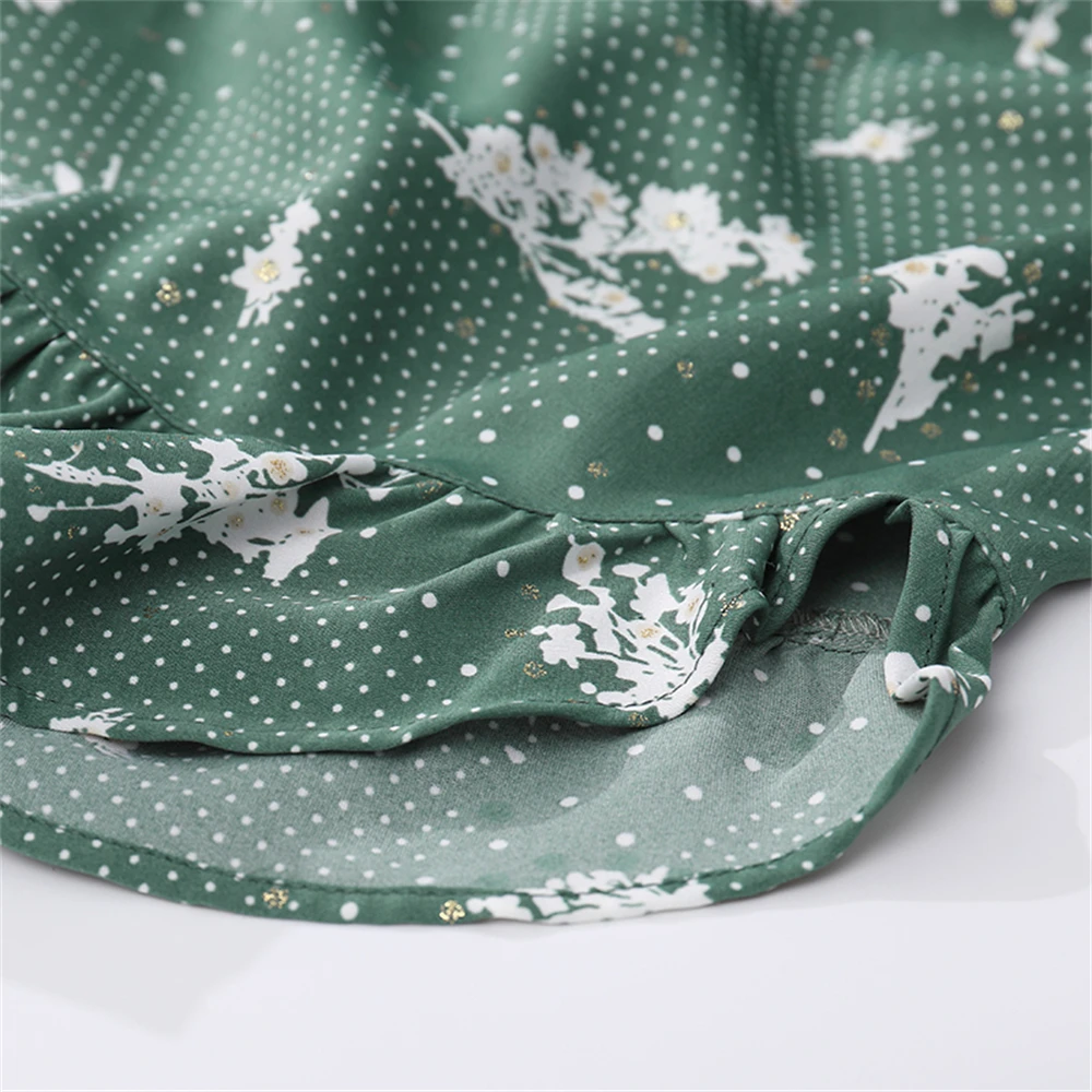 

PopReal Summer Print Chiffon Elegant Family Matching Clothes Mom And Daughter Dress Mother Kids Family Look Hem Lrregular