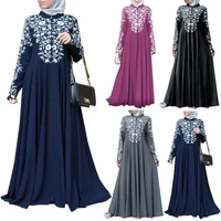 3xl muslim women dress turkish abaya printed flower maxi kimono open abaya robe dubai muslim dress women ramadan kaftan