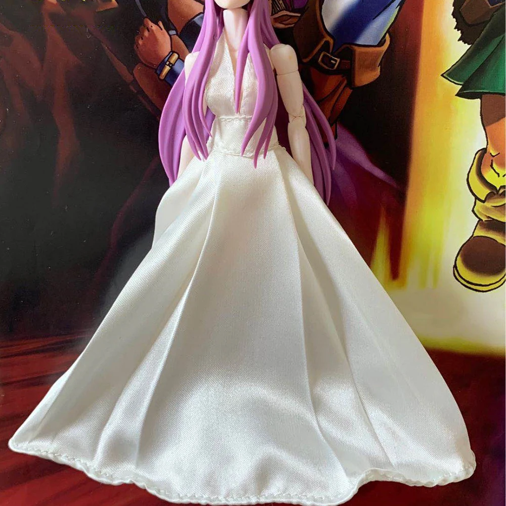 

1/12 Scale Clothes Whit Dress Evening Dress Athena Saint Cloth Dress For 6'' Inch Female Figure Body