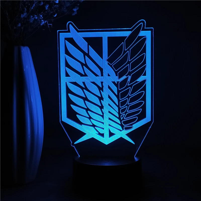 Светильник СВЕТОДИОДНЫЙ атака на Титанов домашний декор для спальни настольная