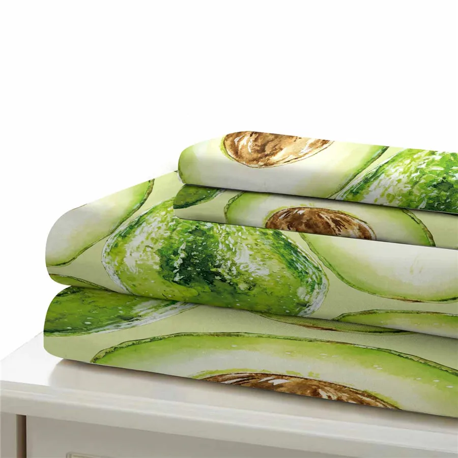 HELENGILI 3D Постельное белье фруктов авокадо печати пододеяльник набор похожая на