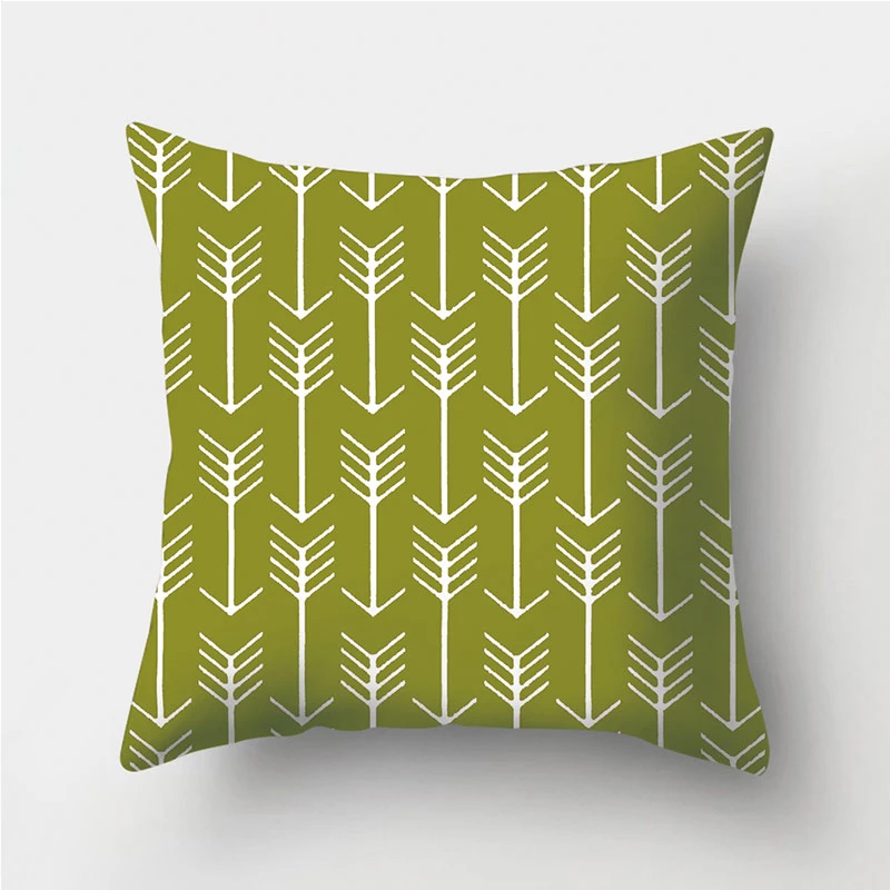 

Army Green Geometry Print Decorative Cushions Pillowcase Polyester Cushion Cover Throw Pillow Sofa Decoration Pillowcover 40937