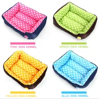 2020 new dog bed all seasons small medium size extra pet dog bed house sofa kennel pet dog cat warm bed soft dots fleece s m l