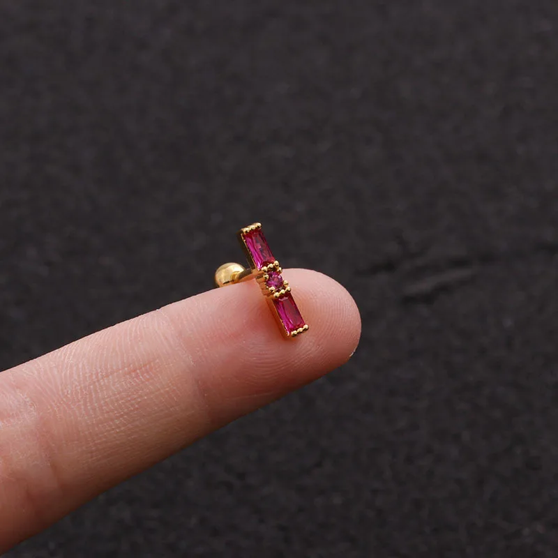 1 шт. Простые Модные маленькие геометрические серьги гвоздики с микрозакрепкой