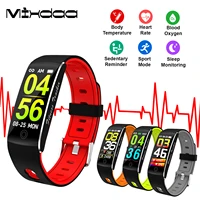 mixdaa smart watch men fitness trackers heart rate thermometer smart bracelet waterproof watch for android ios xiaomi iphone