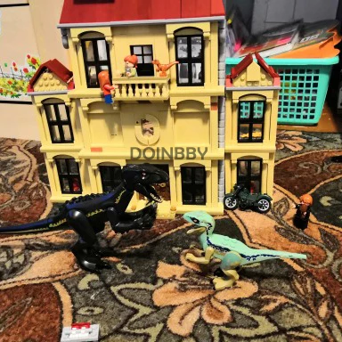 Indoraptor Rampage at Lockwood Estate 10928 мир Юрского периода серии 1019 шт. строительные блоки модель детских игрушек 75930