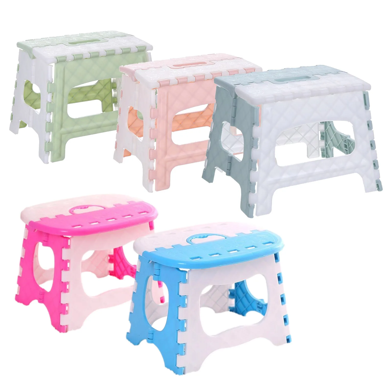 

Plastic Multipurpose Folding Footstool Home Stool Train Outdoor Chair Storage Portable Stool Home Storage Chair