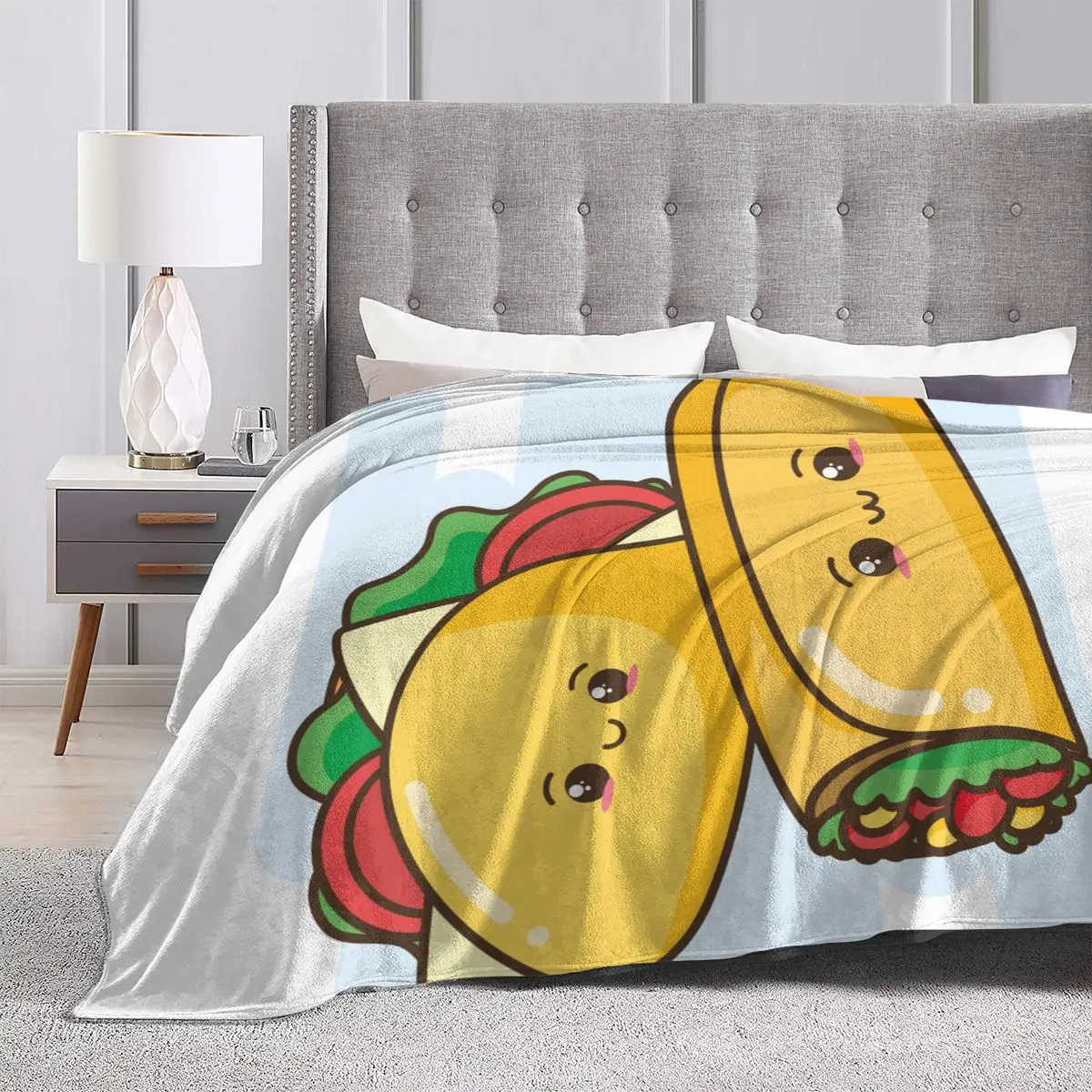 Фланелевое одеяло Kawaii Food Cute Burrito Taco мягкое тонкое Флисовое покрывало для кровати