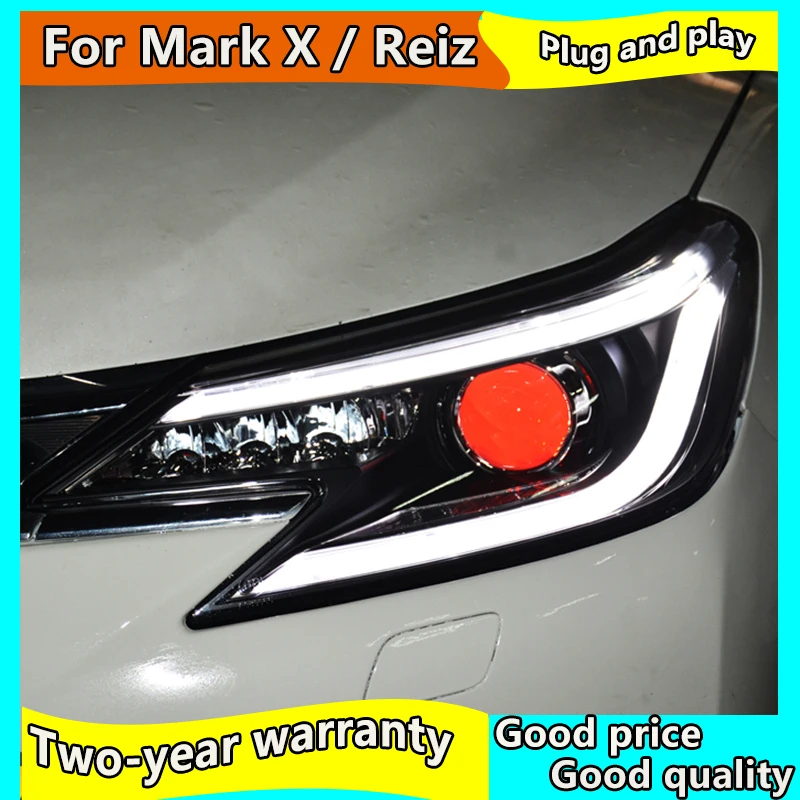 Автостайлинг фары для Toyota Reiz 2013 2018 Mark X светодиодный ная фара Биксеноновая DRL в