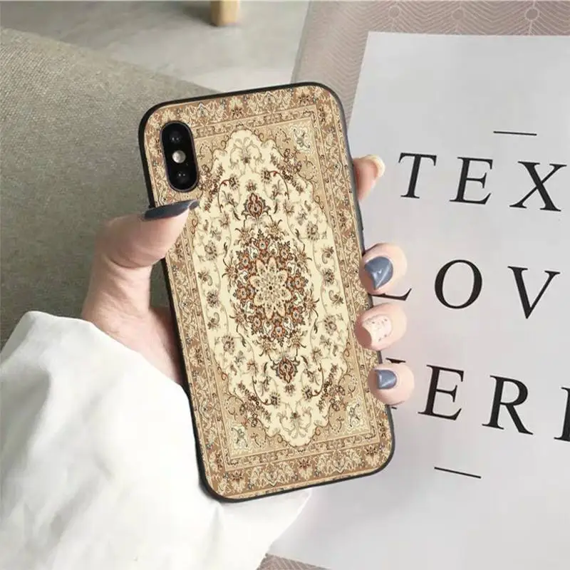 YNDFCNB Persian carpet Floral pattern Phone Case for iphone 13 11 12 pro XS MAX 8 7 6 6S Plus X 5S SE 2020 XR cover