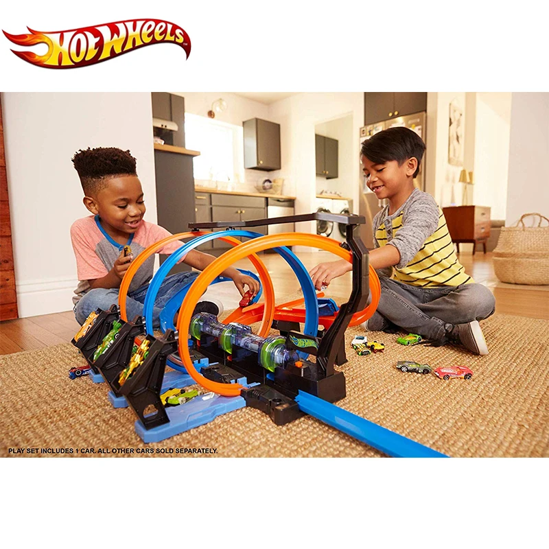 Hotwheels Kids Toys Sport Car Racing Track Corkscrew Crash Play Set 360 Degrees Ring FTB65 Original Box For Kid Gift | Игрушки и хобби