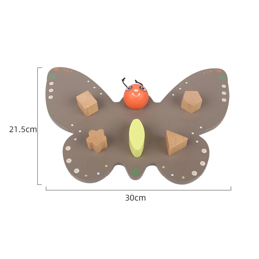 

Baby Kids Cognitive Game Toy Wooden Butterfly Montessori Educational Color Shape Match Toys Model Building Kits For Baby To Play