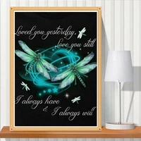 diy 5d dragonfly inspirational letters diamond painting decors cross stitch kits full drill home decor gift