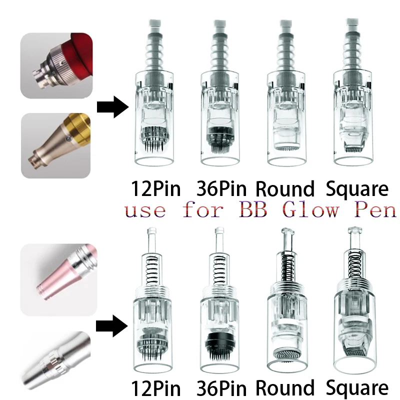 10 шт. 12pin/36pin/ 3D микро нано иглы BB ручка винт и пряжка для тату машинок микроиглы в