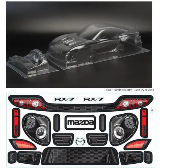 wheelbase 210mm 1/10 RC автомобиль прозрачное тело 190 мм NNissan S13 S15 GTR34 35 180SX RX8 RX7 дрейф местности - Цвет: wheelbase 210mm
