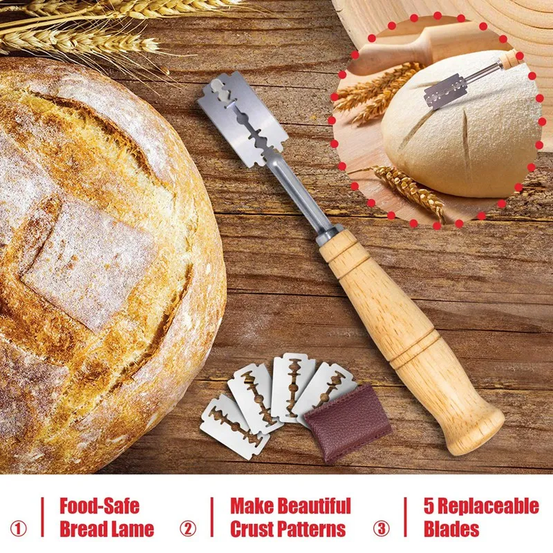 

Bread Banneton Proofing Basket Set of 2, 9 Inch Round & 10 Inch Oval Cane Sourdough Baskets with Accessories