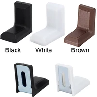 black and white brown furniture hardware fittings 29mm x 29mm x 18mm metal plastic two hole small angle code triangular bracket