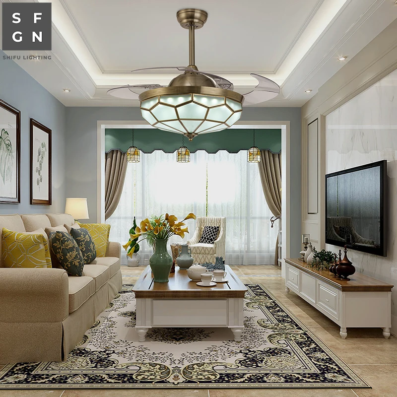 Светодиодный потолочный вентилятор для гостиной столовой спальни 110 В 220