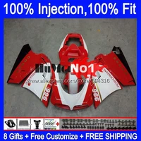 injection body for ducati 748 853 916 996 998 s r 94 95 96 97 98 99 122mc 12 748s 998r 1994 2000 2001 2002 fairing white red