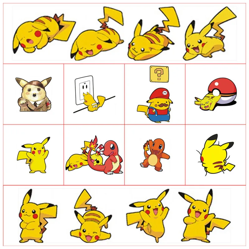 Детские предупреждающие стикеры в машину забавные наклейки Pokemon Pikachu из стекла 3d