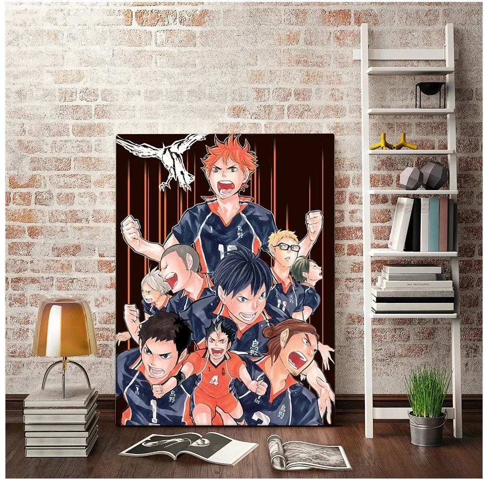 

HD Printed Haikyuu Anime Canvas Painting Wall Art Shoyo Hinata Tobio Kageyama Poster Home Decor Bedroom Modular Pictures Framed