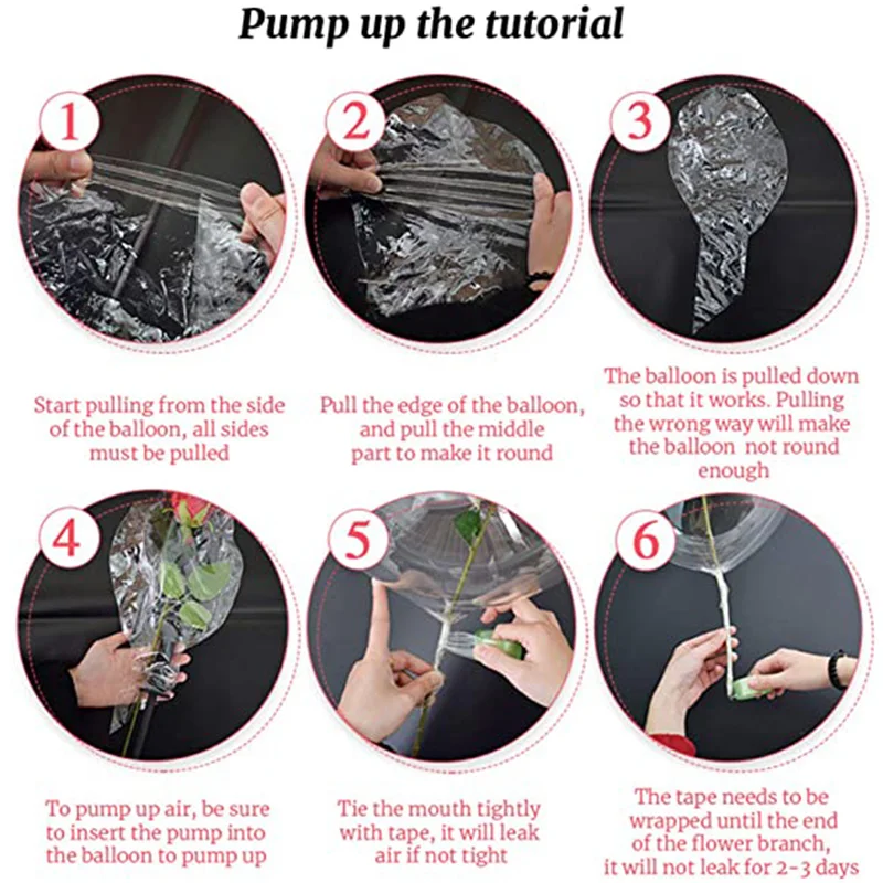 

Ball Artificial Rose Led Bobo Balloon Transparent Bubble Ball Artificial Rose With Stem Bridal Bouquet Home Wedding Decorations