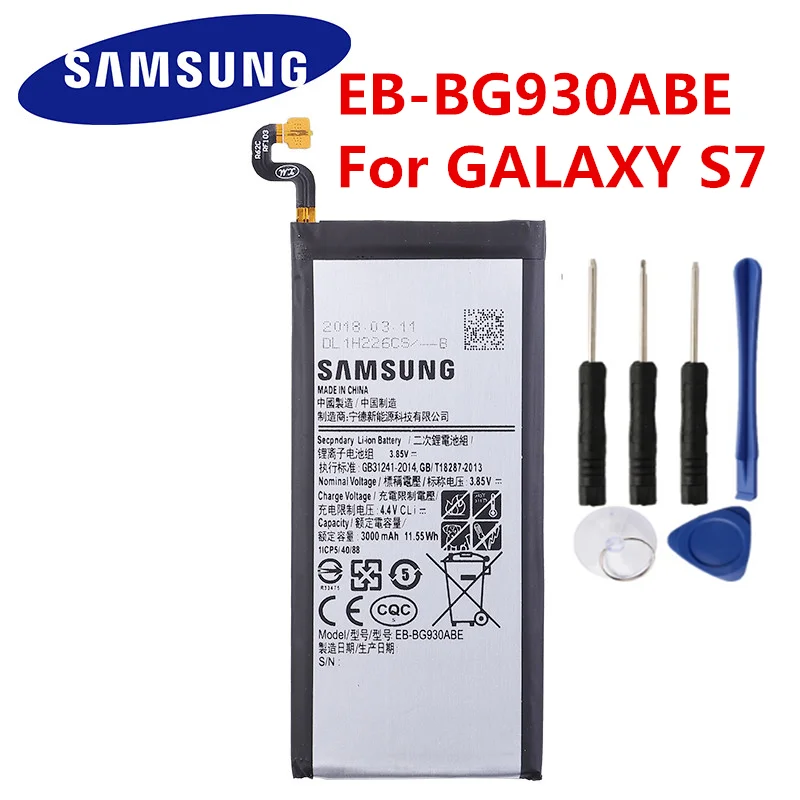 Оригинал Samsung GALAXY S7 G9300 G930F G930A G9308 SM-G9300 аккумулятор телефона EB-BG930ABA EB-BG930ABE 3000 мАч