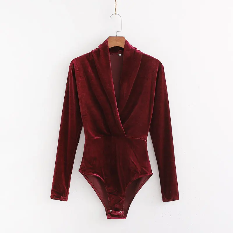Сексуальное женское облегающее эластичное боди красного вина модный элегантный