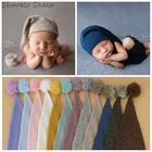 Фон для фотосъемки новорожденных, шапка для фотосессии для маленьких мальчиков и девочек + комплект с пленкой, аксессуары для фотосъемки, подарок для фотосессии