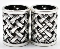 4pcs ancient silver hollow viking hair braid dread beard dreadlock beads rings tube for hair accessories hole size 17mm