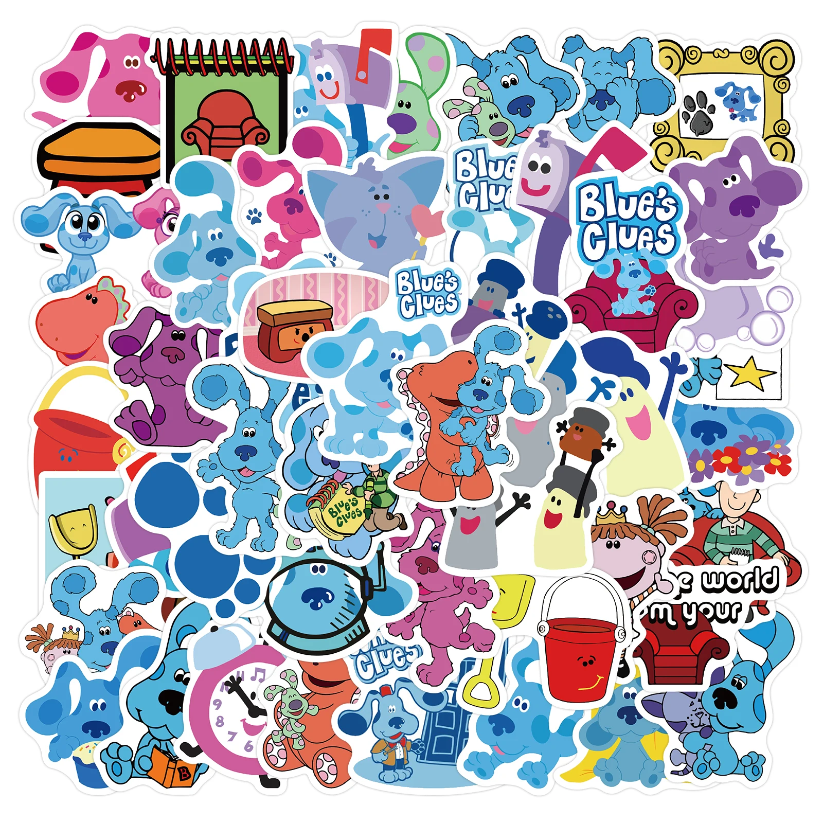 

10/50PCS Cartoon TV Blue's Clues Stickers For Laptop Guitar Luggage Skateboard Bike Car Waterproof Cool Sticker Decal Kid Toys