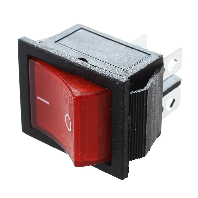 16A/250VAC 20A/125VAC красный индикатор светильник 4 Pin ВКЛ/ВЫКЛ клавишный выключатель DPST 2