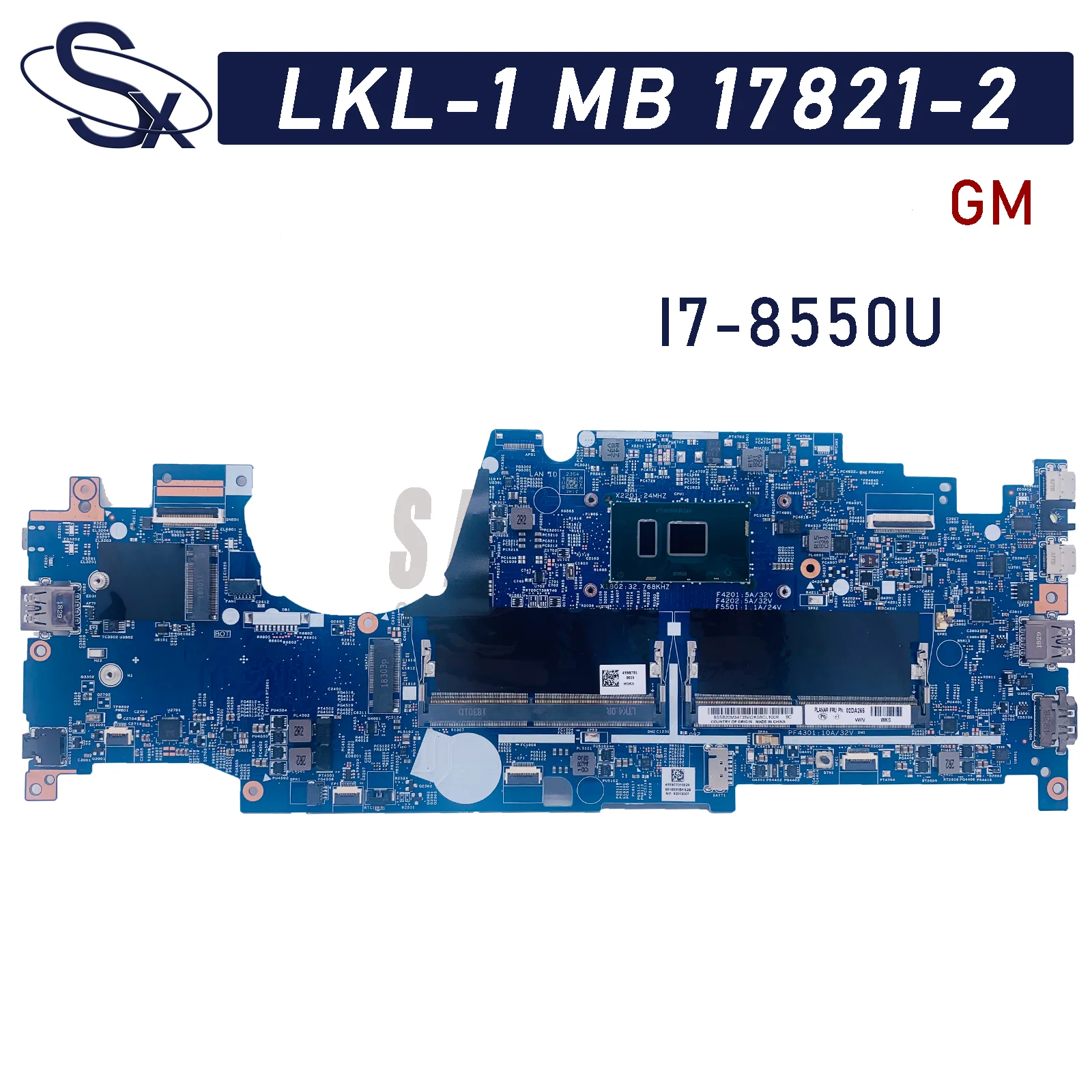 

KEFU LKL-1 MB 17821-2 Laptop motherboard for Lenovo Thinkpad L380 Yoga original mainboard I7-8550U