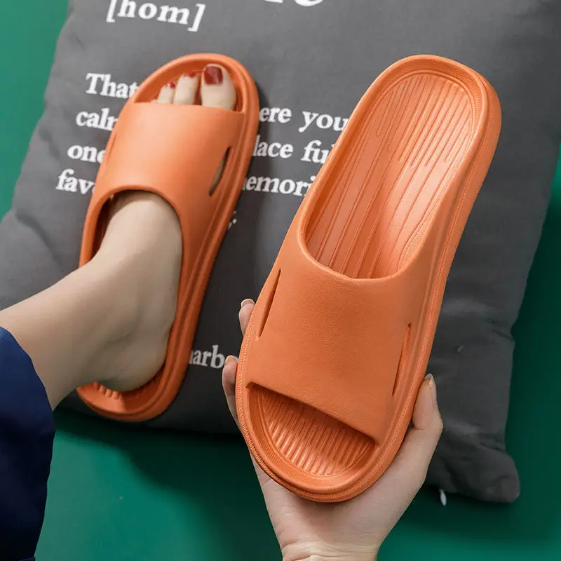 

Unisex Home Slippers Men Summer EVA Soft Sandals Thick Platform Indoor Women Shoes Non-slip Bathroom Flip Flops Zapatos Hombre