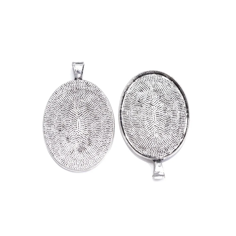 

Основа для камеи серебряного цвета, 10 шт., основа для украшений «сделай сам», подходит для кабошона 30*40 мм