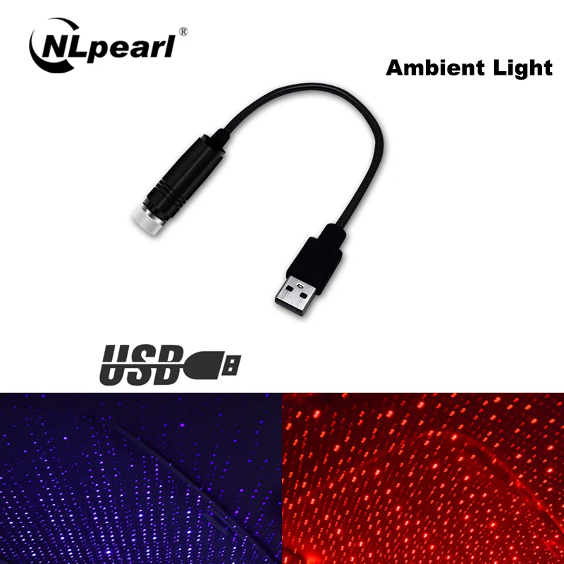 Декоративная лампа Nlpearl 1 шт. декоративсветильник для салона автомобиля USB |
