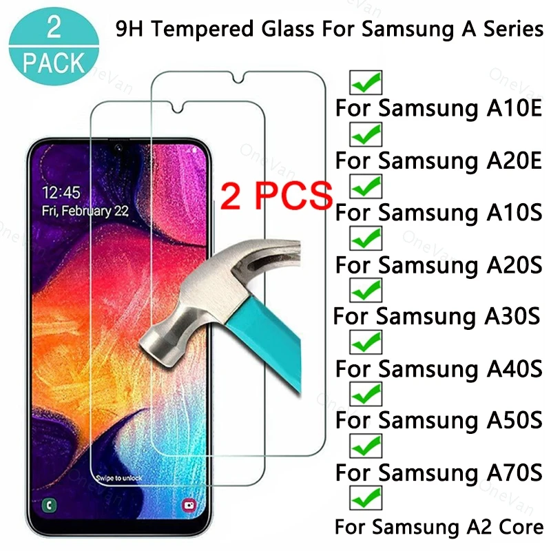 Переднее стекло для телефона 9H HD 2 шт. Galaxy A30S A40S A50S A70S закаленное Samsung A10E A20E A10S A20S A2