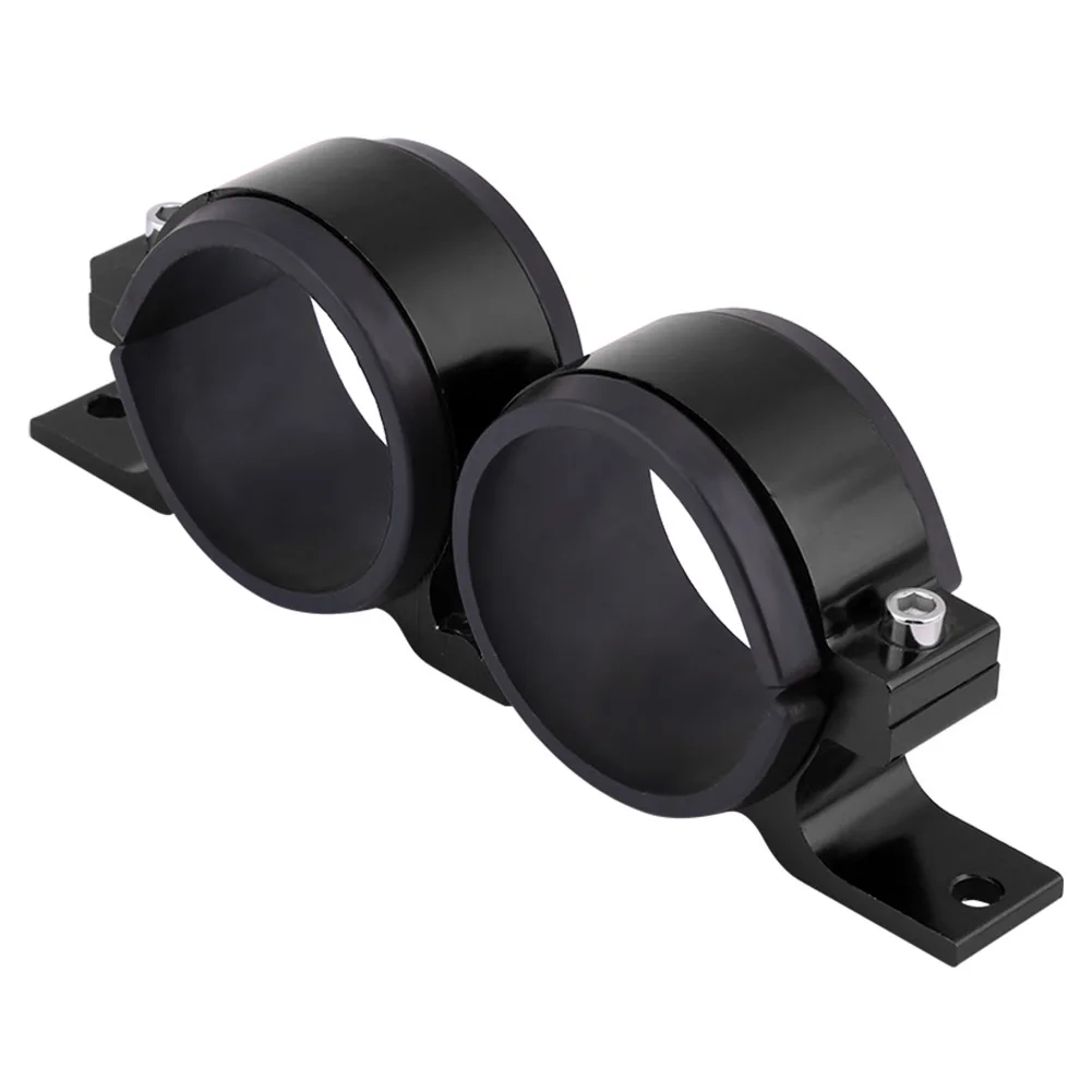 

Aluminum Alloy 60mm Car Fuel Pump Mounting Bracket Dual Filter Clamp Cradle Black