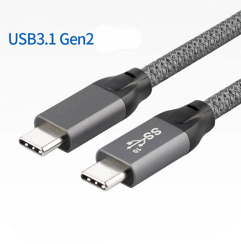 Кабель для передачи данных USB3.1 Gen2 Тип C 20 Гбит/с 100 Вт В/5 А быстрая зарядка