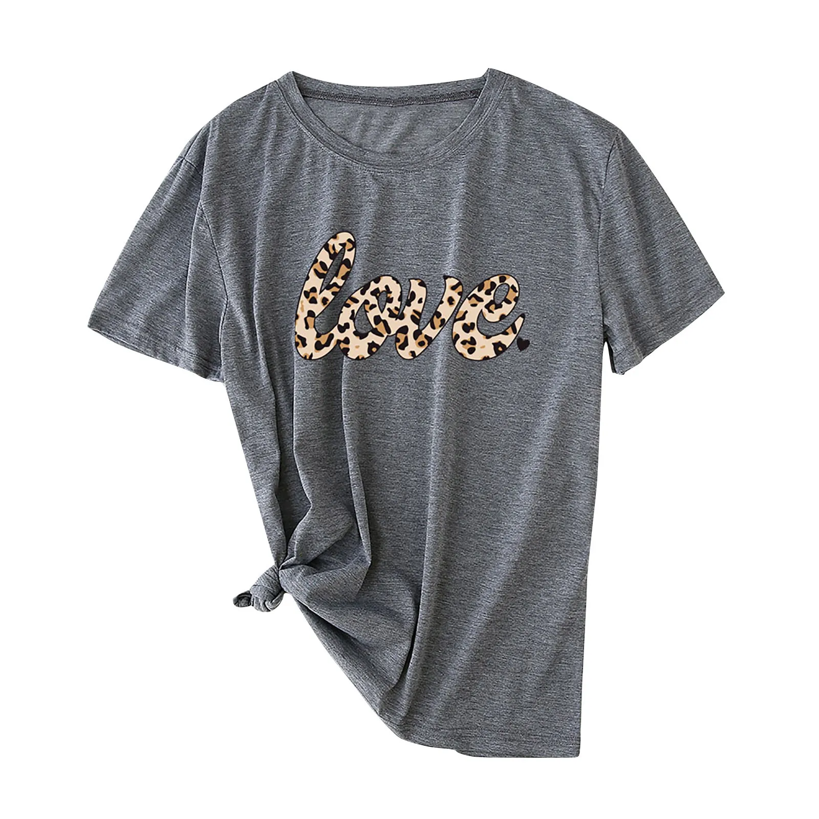 

Fashion Womens Tshirts Leisure Print Long Sleeve Round Neck Casual Loose Tops Breathable T-shirt Streetwear Camiseta Feminina D4