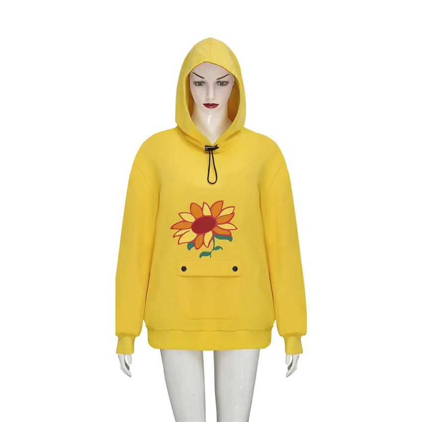 WONDER EGG PRIORITY Ohto Ai Hoodie Pullover Yellow Sweatshirt Anime Cosplay Halloween for Men Women Unisex Casual Suits | Тематическая