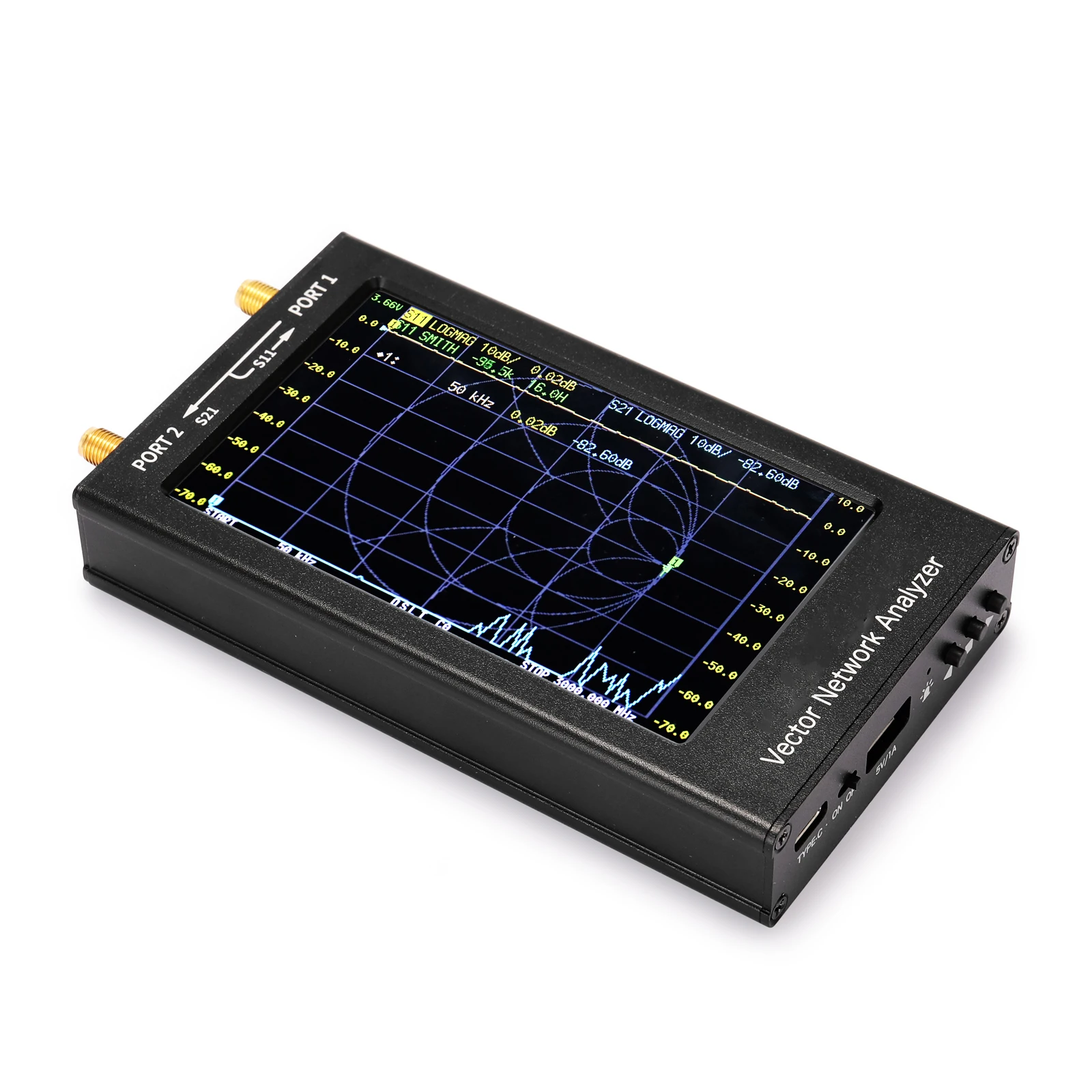 4.3 Inch IPS LCD Display Vector Network Analyzer S-A-A-2 Antenna Short Waves HF VHF UHF |