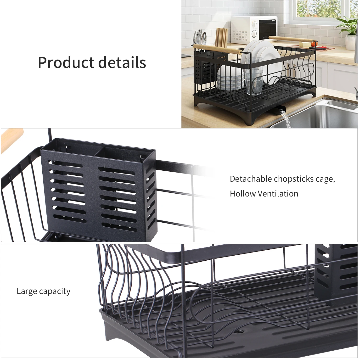 Сушилка для посуды держатель миски кухонная раковина из нержавеющей стали