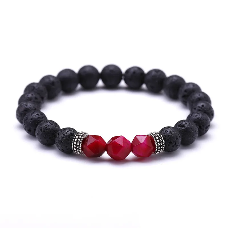 

Men Bracelet Natural Stone Bead Tibetan Buddha Bracelet Chakra Lava Stone Diffuser Bracelets Men Jewelry Gift